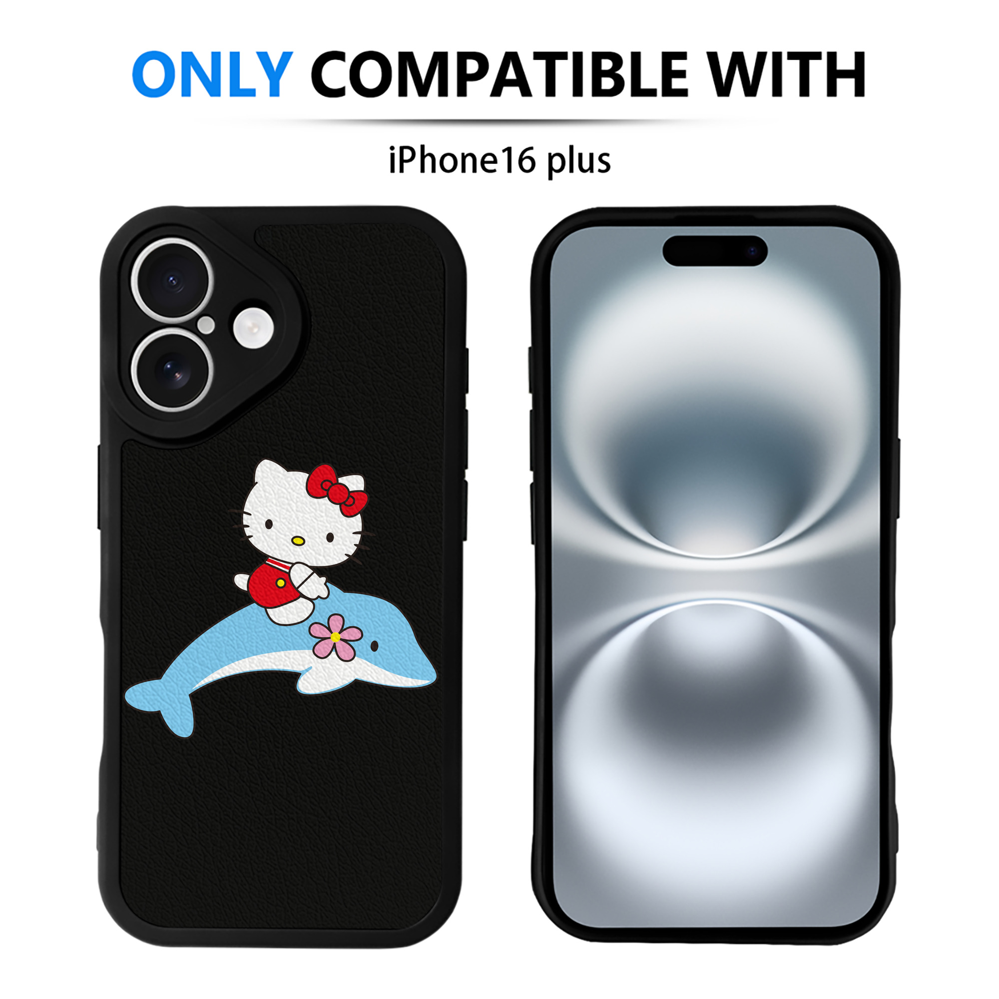 （画像用） Hello Kitty ハローキティ 【iPhone 16シリーズ対応】シリコンスマホケース（レザー調） 材質：シリコン